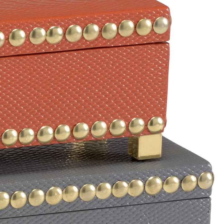 Coral/Slate/Brass