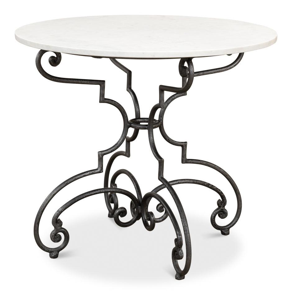 Sarreid The French Iron And Marble Table ACCENT TABLES
