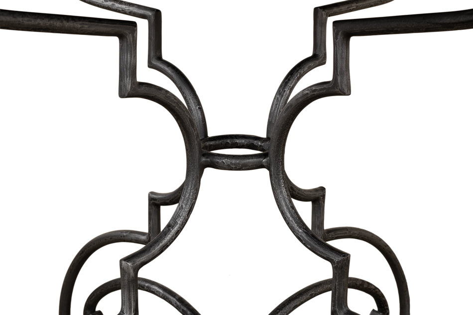 American Home Furniture | Sarreid - The French Iron And Marble Table