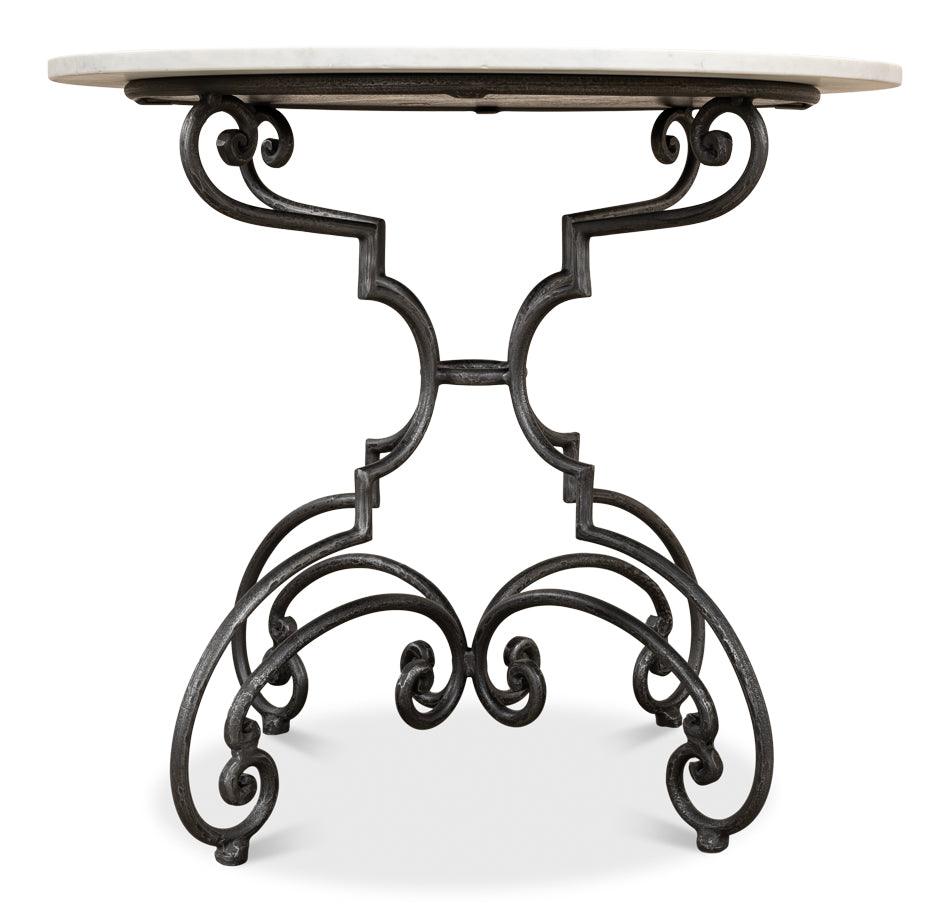 Sarreid The French Iron And Marble Table ACCENT TABLES