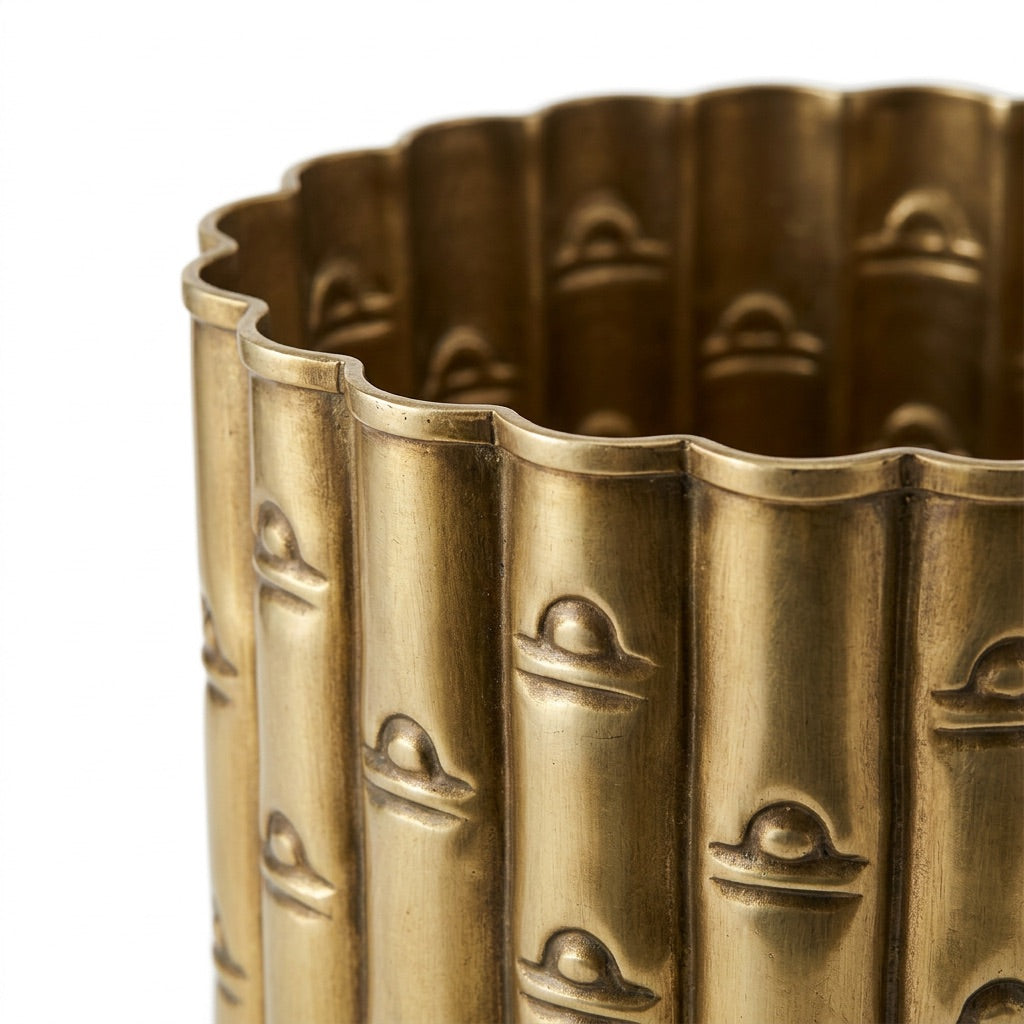 Brass Bamboo Planter (Sm) - 301913