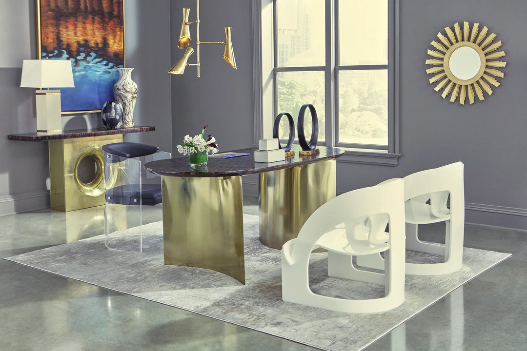 American Home Furniture Wildwood Calacatta Gold Vase (Med)