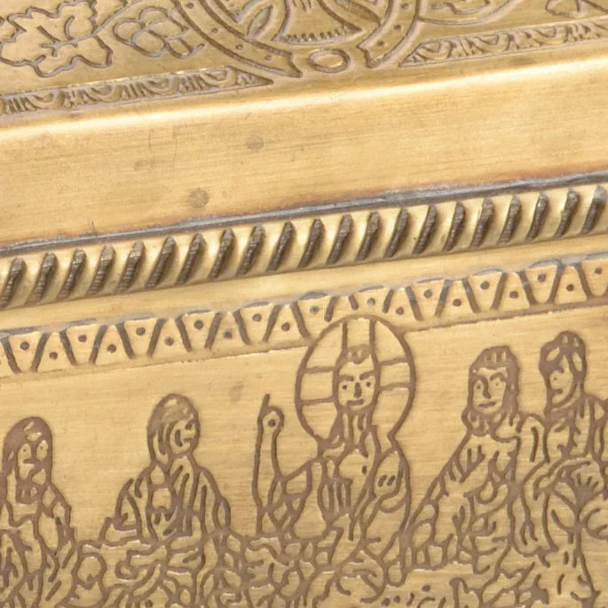 American Home Furniture Wildwood Lamb Brass Box