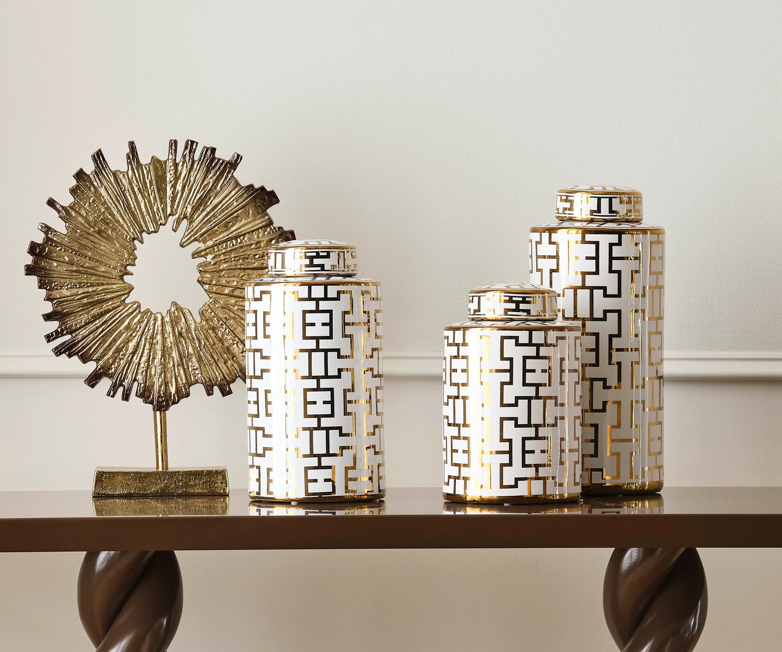 American Home Furniture Wildwood Gold/Brown Ombre Sculpture