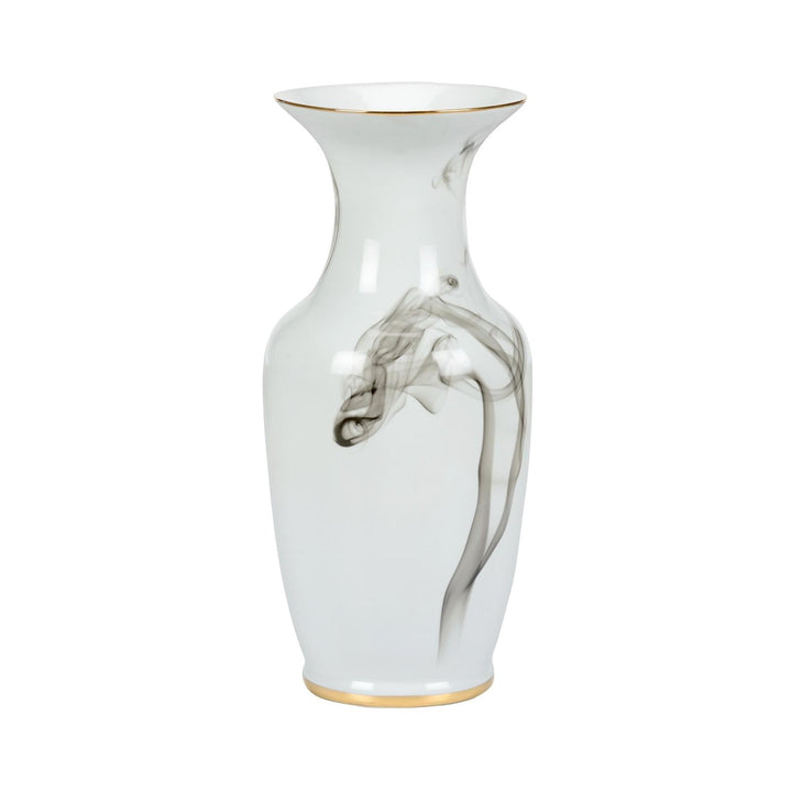 White Cinder And Smoke Vase