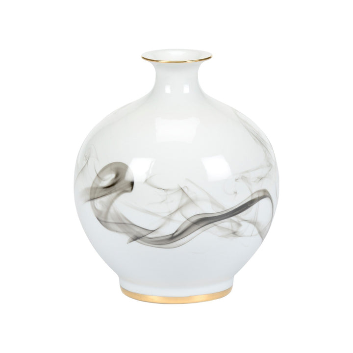 White Cinder And Smoke Vase (Sm) - 302437