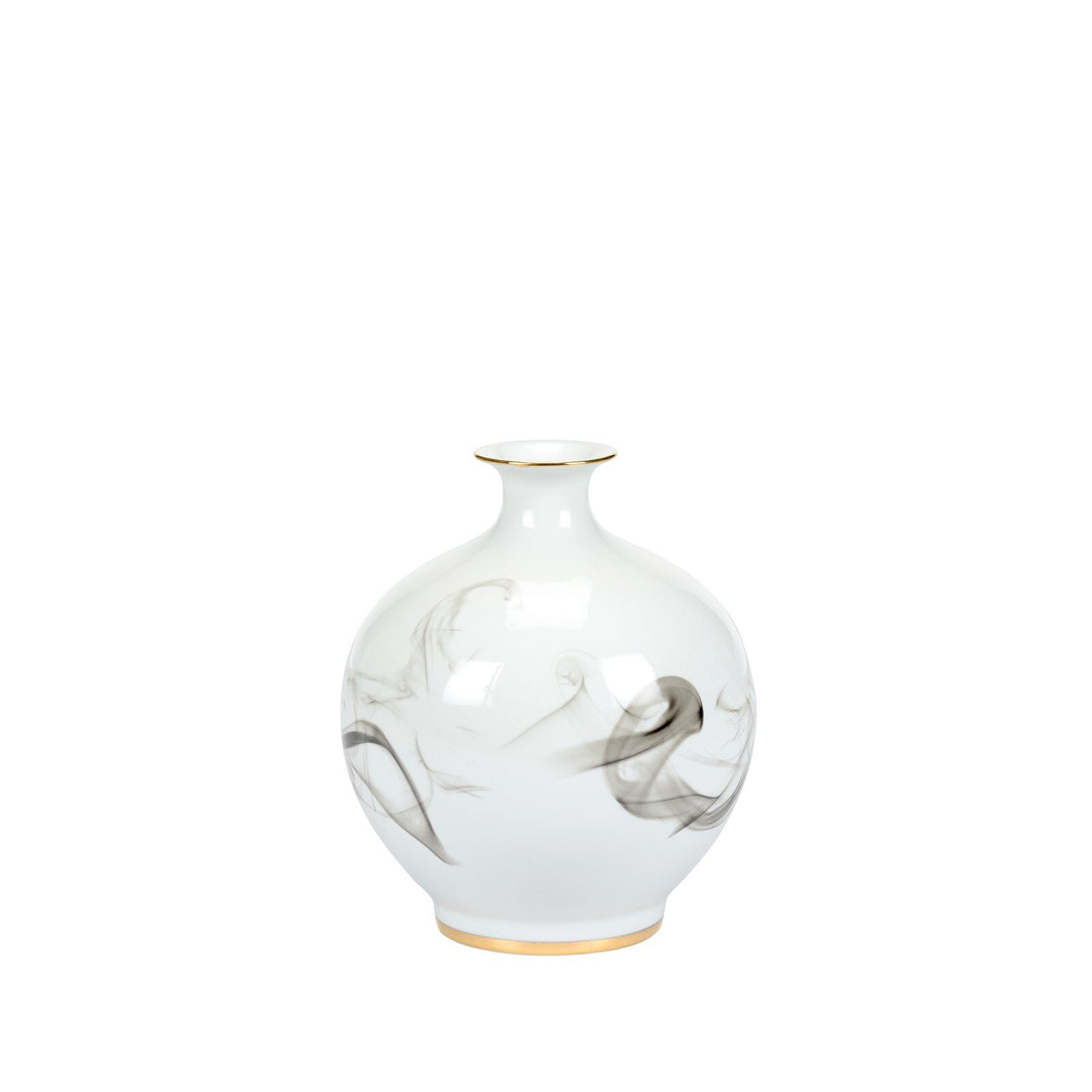 White Cinder And Smoke Vase (Sm) - 302437