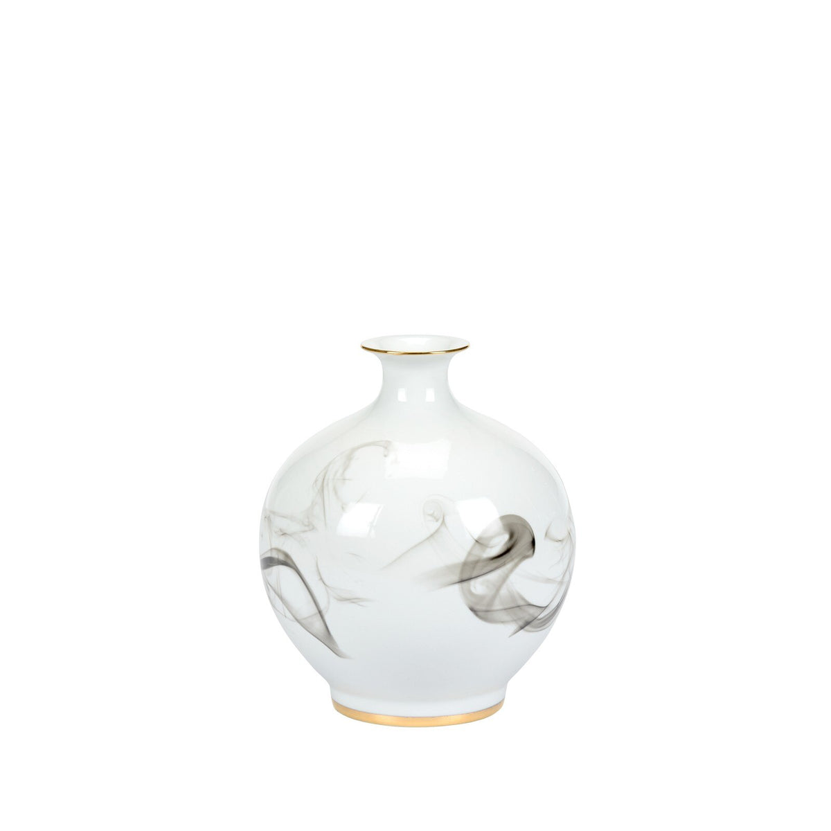 White Cinder And Smoke Vase (Sm) - 302437