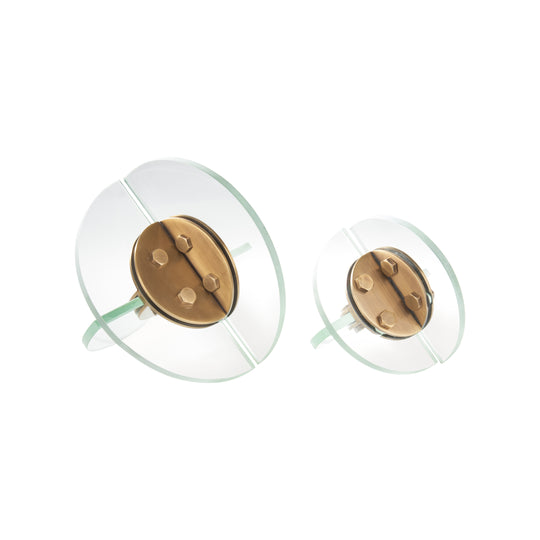 Clear/Antique Brass