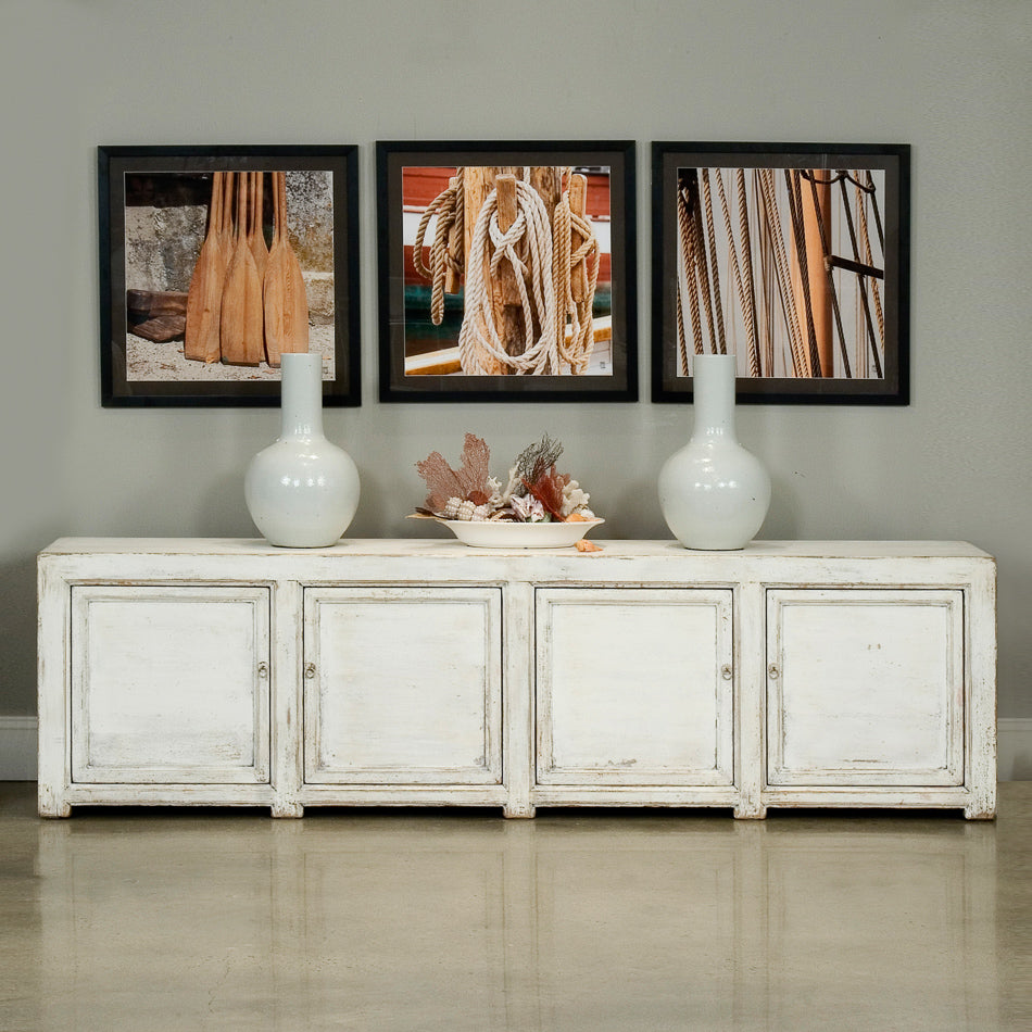 American Home Furniture | Sarreid - Huge Sideboard - Whitewash Finish