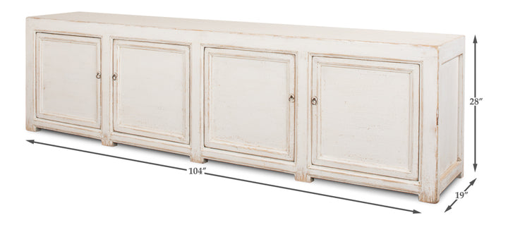 American Home Furniture | Sarreid - Huge Sideboard - Whitewash Finish