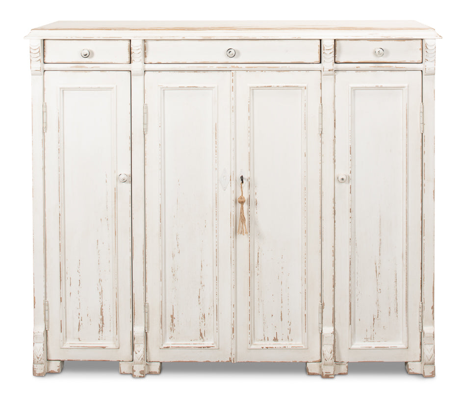 American Home Furniture | Sarreid - White Swan Tall Sideboard