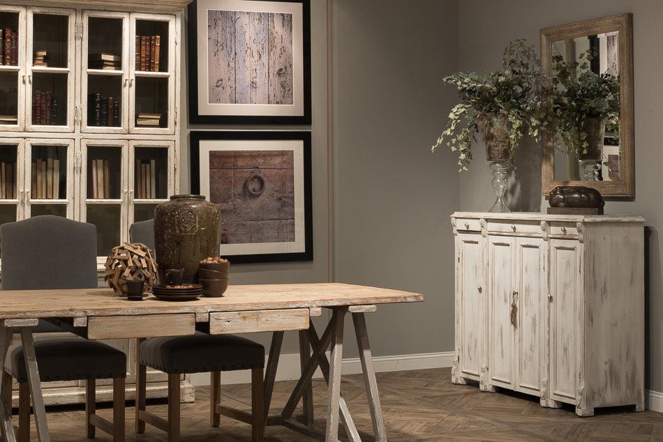 Sarreid White Swan Tall Sideboard SIDEBOARDS + CREDENZAS