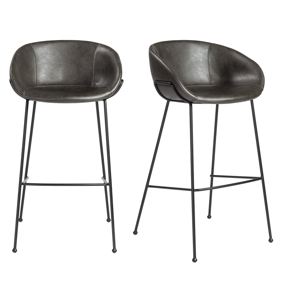 Charcoal Gray Leatherette