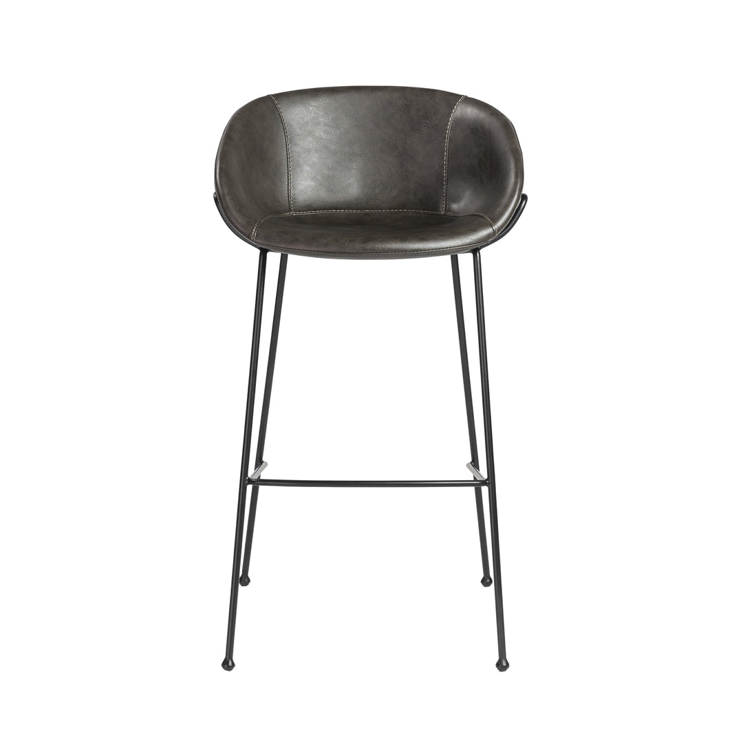 Charcoal Gray Leatherette