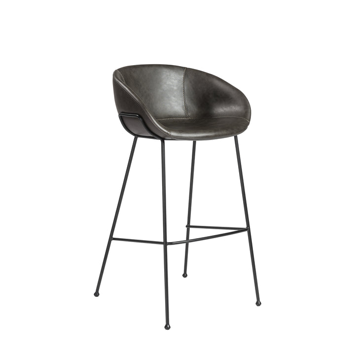 Charcoal Gray Leatherette
