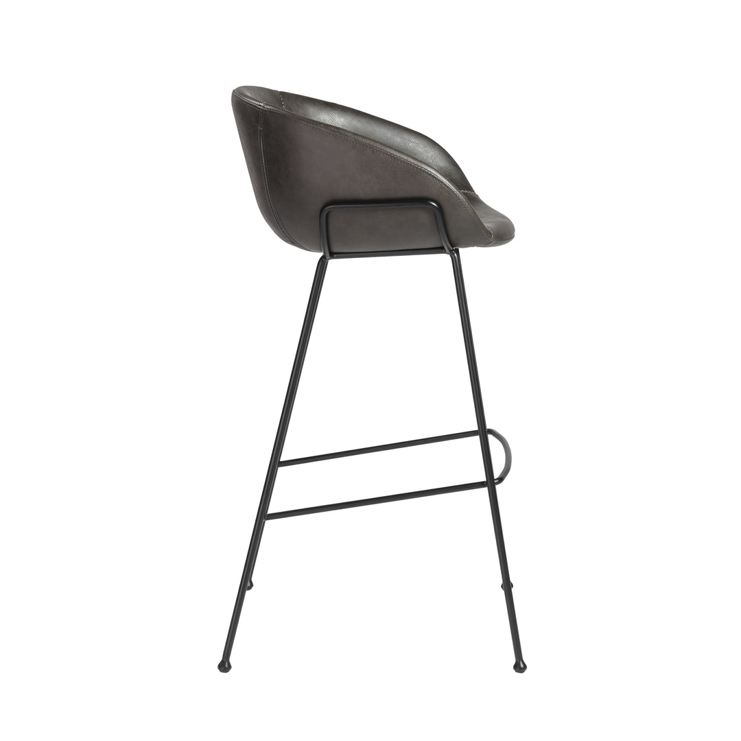 Charcoal Gray Leatherette