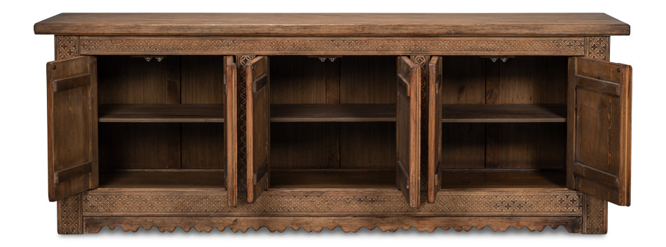 American Home Furniture | Sarreid - Nader Persian Burnt Brown Sideboard