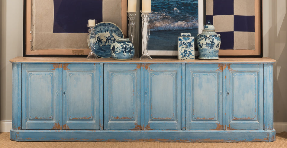 American Home Furniture | Sarreid - Karlsson Sky Blue Sideboard