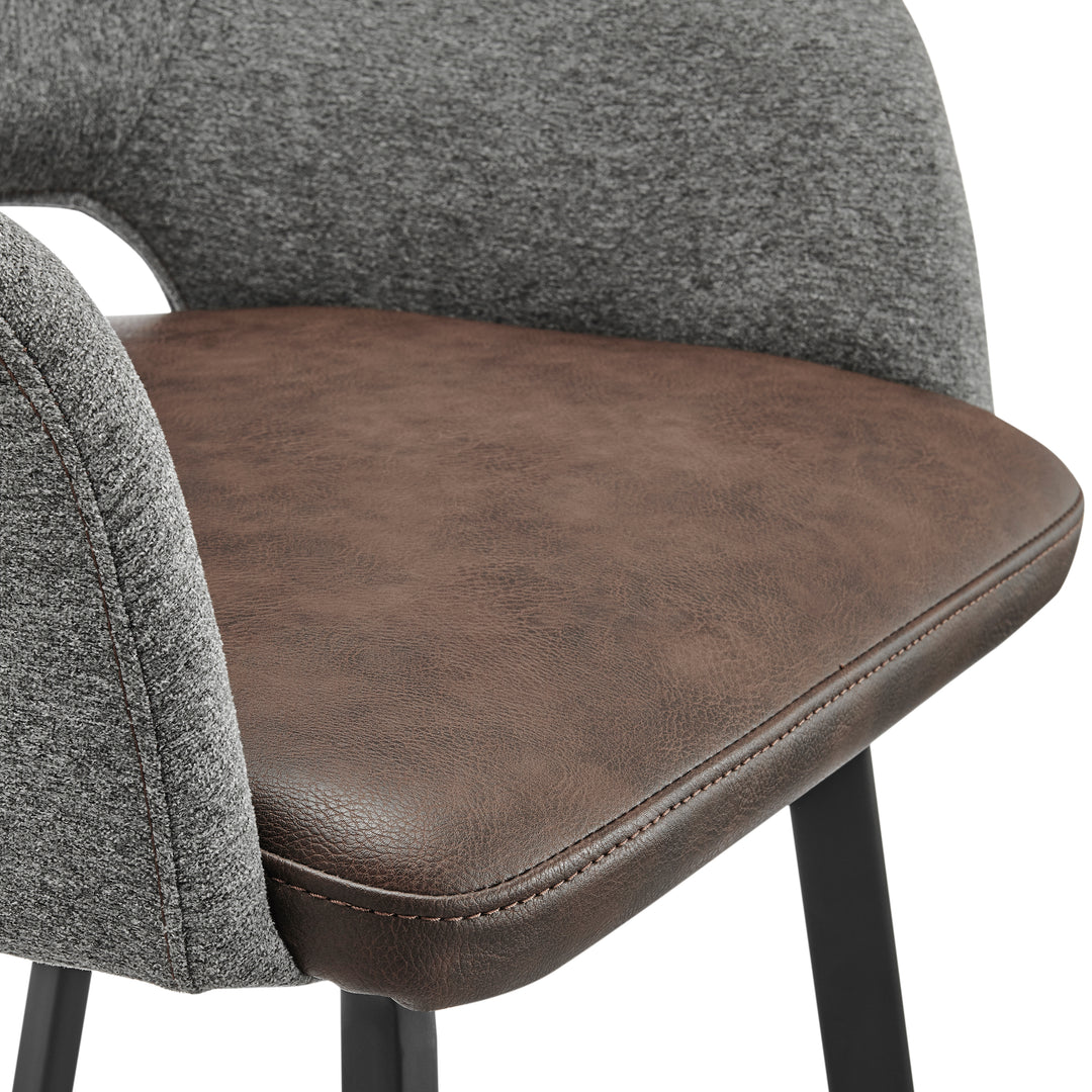 Heathered Gray/Dark Brown