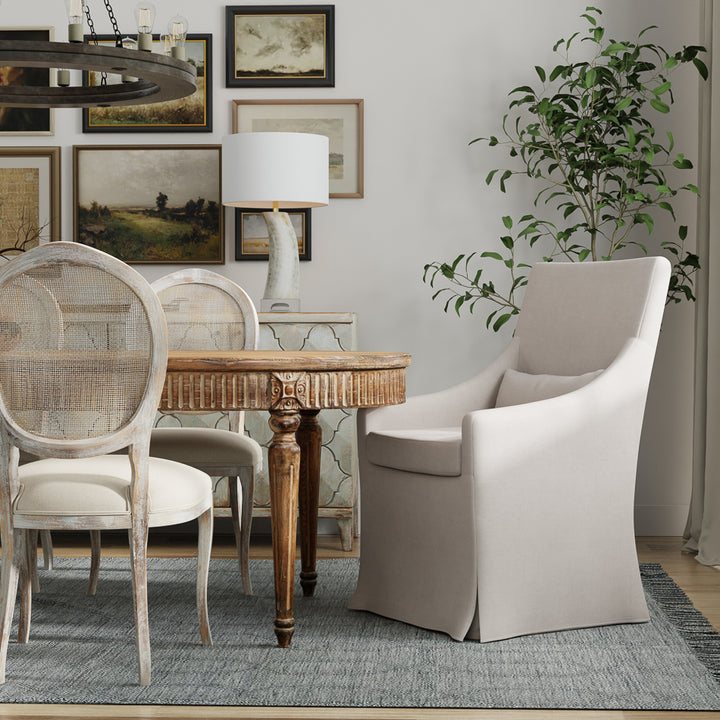 American Home Furniture | Sarreid - Skirted Arm Chair