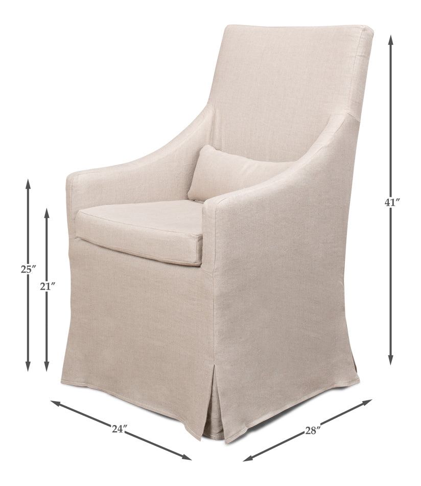 American Home Furniture | Sarreid - Skirted Arm Chair