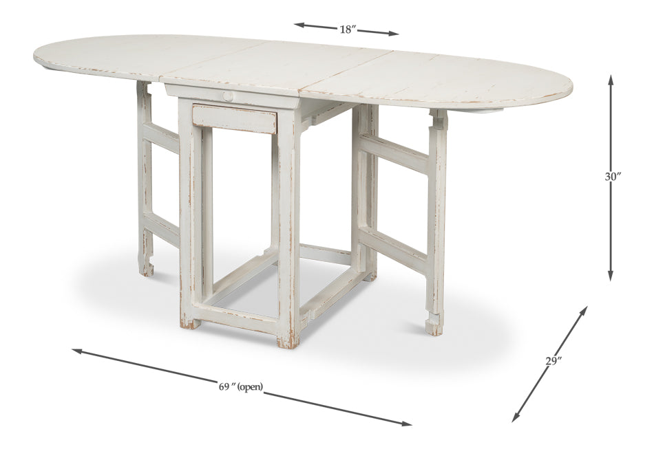 American Home Furniture | Sarreid - Charlie's Woodenhinge Dropleaf Table