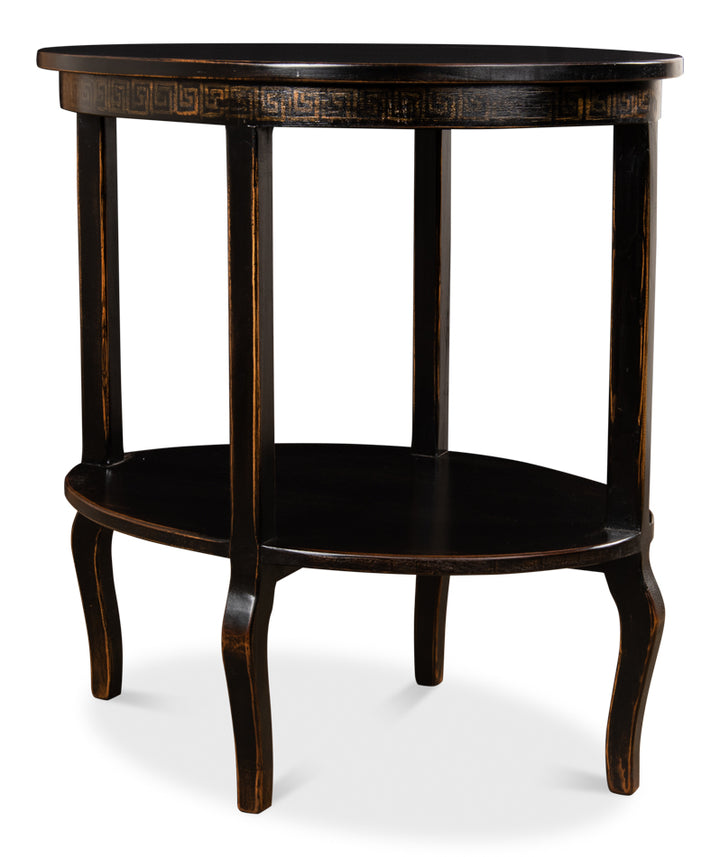 American Home Furniture | Sarreid - Golden Rim Side Table