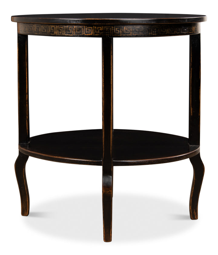 American Home Furniture | Sarreid - Golden Rim Side Table