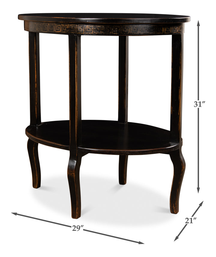 American Home Furniture | Sarreid - Golden Rim Side Table