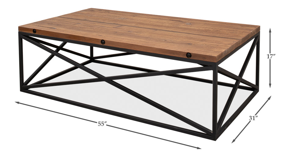 American Home Furniture | Sarreid - Dockworker Board Coffee Table