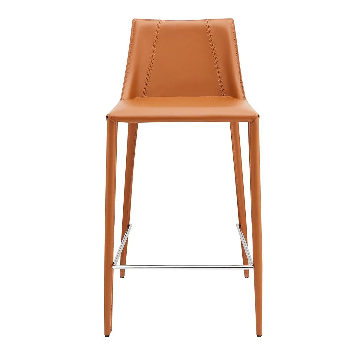 Euro Style Kalle Counter Stool in Cognac (Seat Height: 26") - Set of 1 BAR STOOLS + COUNTER STOOLS