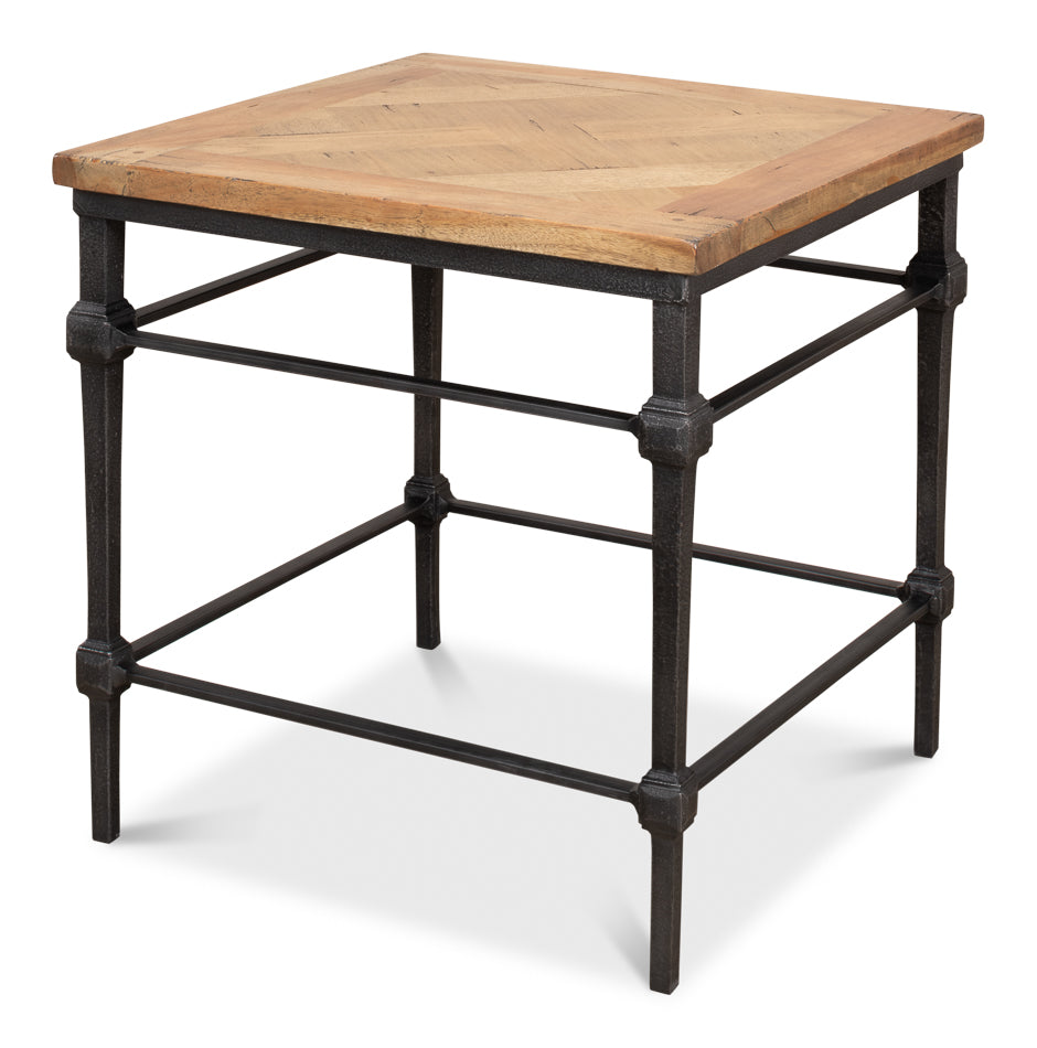 American Home Furniture | Sarreid - Hunter Parquet Side Table