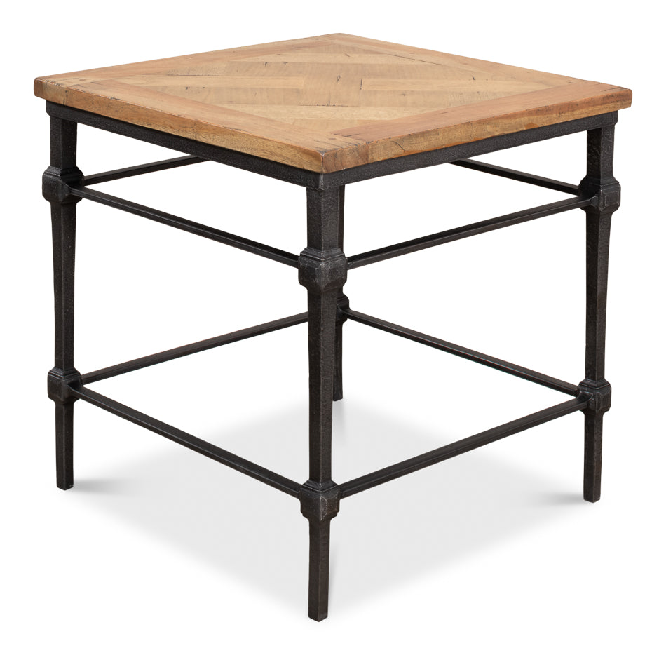 American Home Furniture | Sarreid - Hunter Parquet Side Table