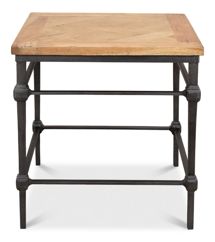 American Home Furniture | Sarreid - Hunter Parquet Side Table