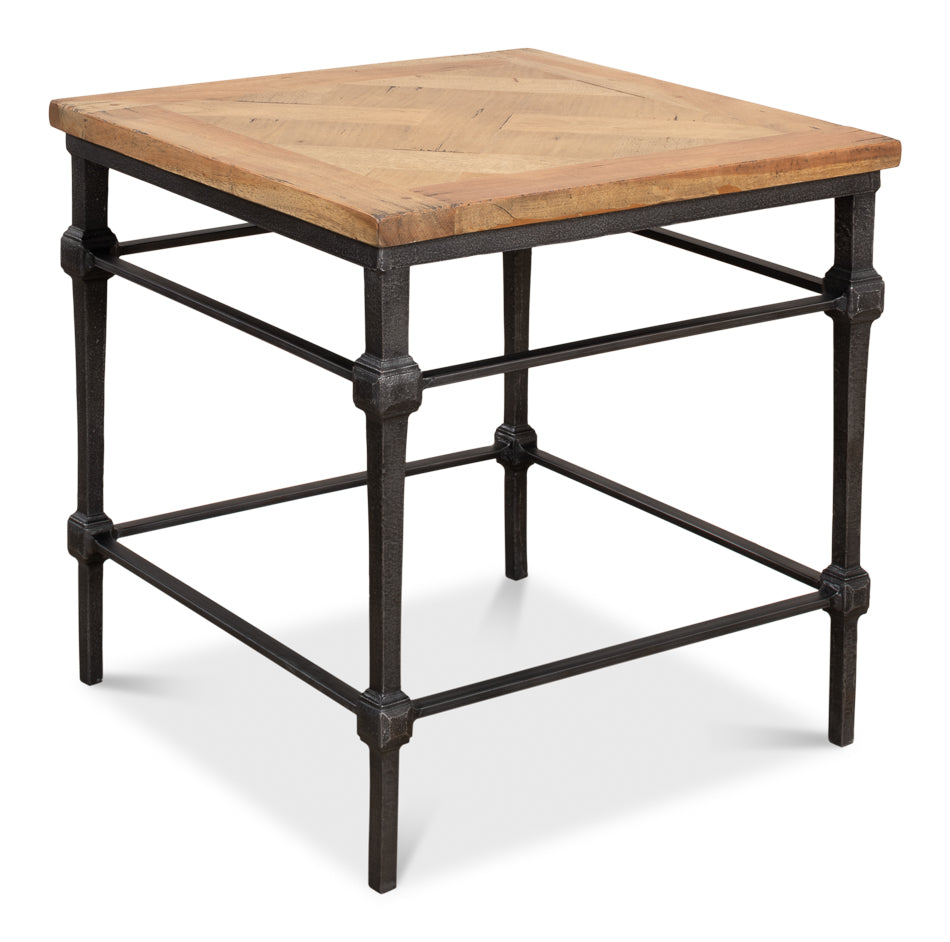 American Home Furniture | Sarreid - Hunter Parquet Side Table