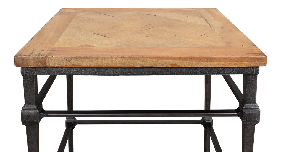 American Home Furniture | Sarreid - Hunter Parquet Side Table