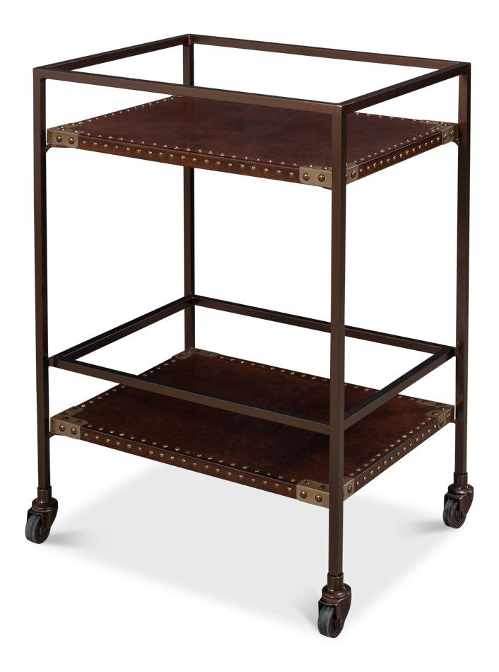 Sarreid Trolley Side Table ACCENT TABLES
