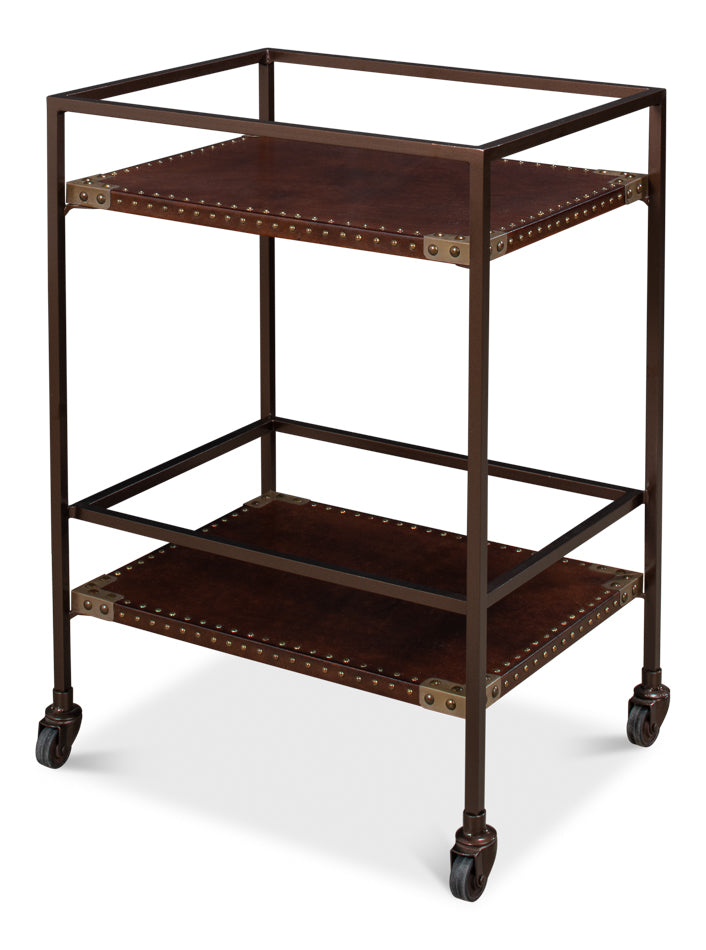 American Home Furniture | Sarreid - Trolley Side Table