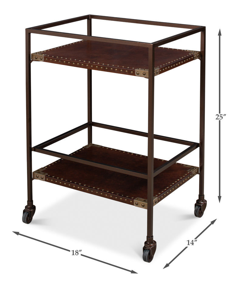 American Home Furniture | Sarreid - Trolley Side Table