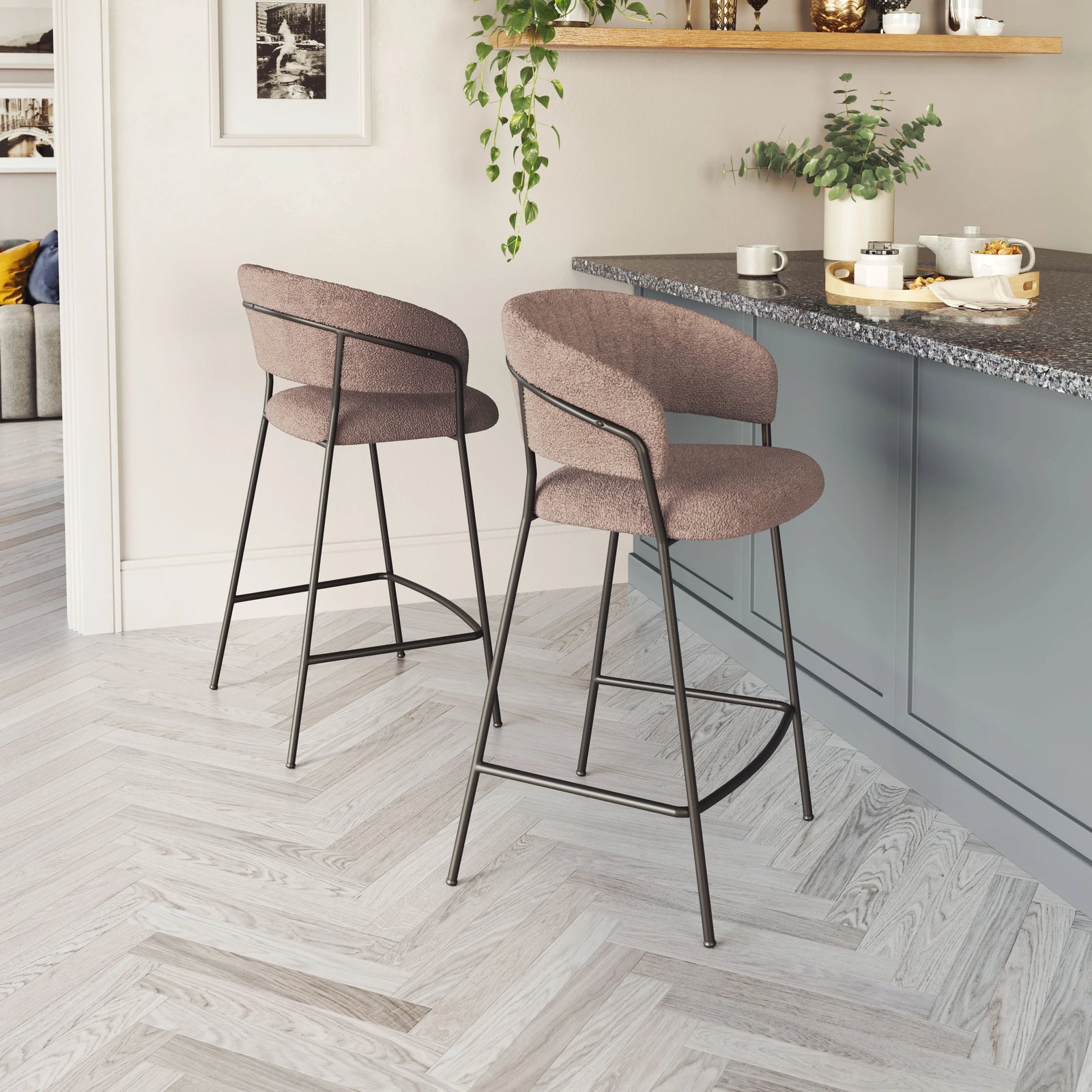 Zuo Josephine Counter Stool (Set of 2) Brown BAR STOOLS + COUNTER STOOLS