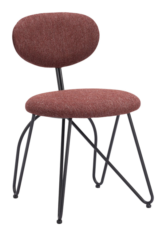 Zuo Novi Dining Chair (Set of 2) Maroon Brown DINING CHAIRS