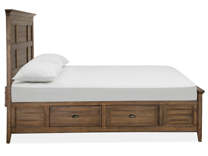 Bay Creek Toasted Nutmeg Queen Panel Storage Bed - B4398-55