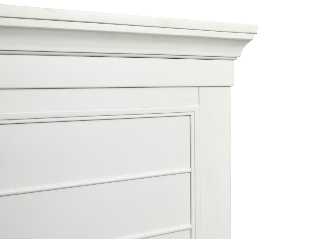 Charleston White Dove Queen White Panel Bed - B5611-54WH