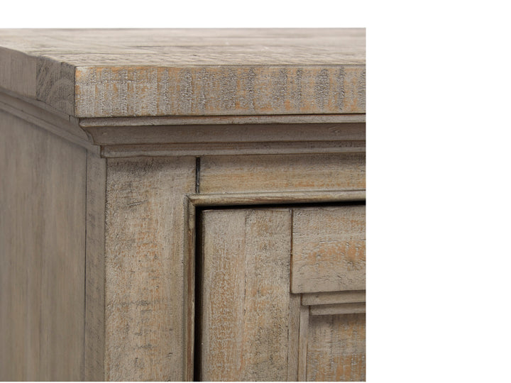 Paxton Place Dovetail Grey Drawer Dresser With Landscape Mirror - B4805-2040