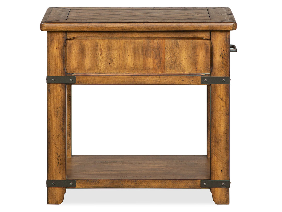 Chesterfield Farmhouse Timber Rectangular End Table - T4717-03