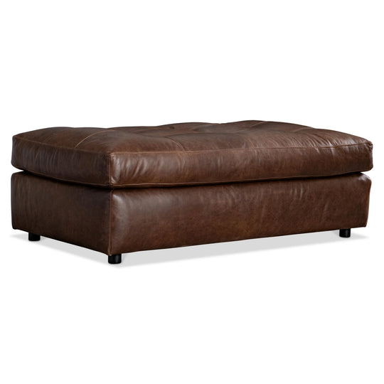 Bernhardt - Nest Leather Ottoman - 3300LO | American Home Furniture