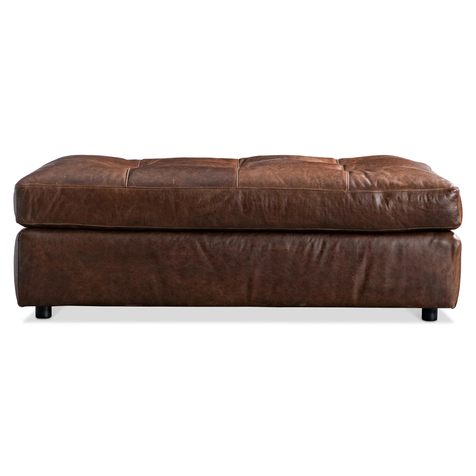 Bernhardt - Nest Leather Ottoman - 3300LO | American Home Furniture