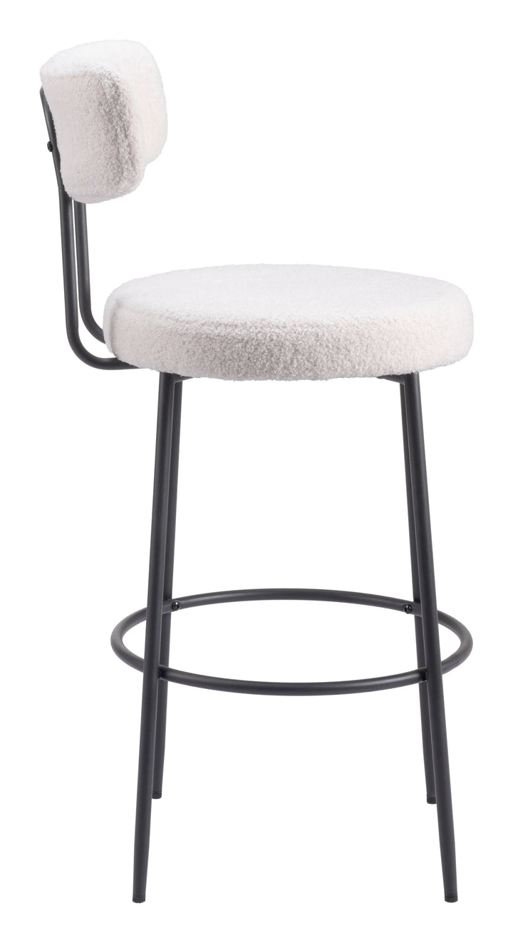 Blanca Barstool (Set of 2) Ivory - AmericanHomeFurniture