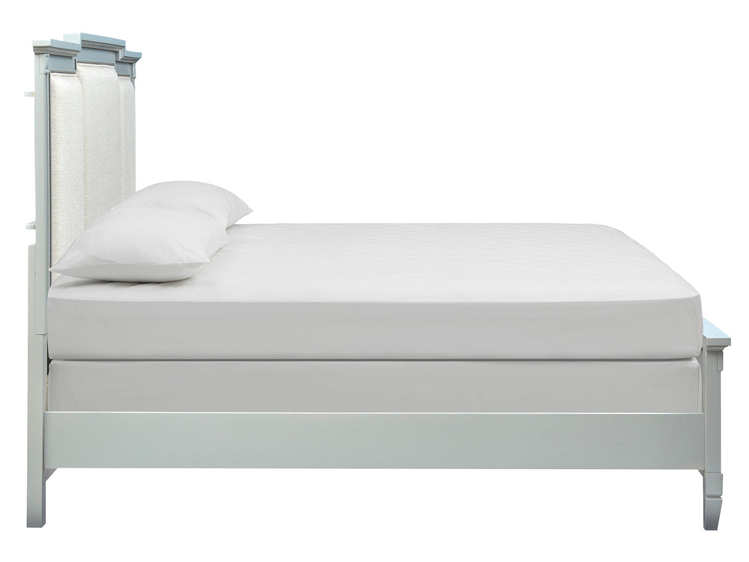 Glenbrook Pebble California King Upholstered Panel Bed - B5668-75